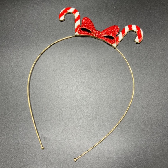 CANDY CANE HOLIDAY HEADBAND TIARA - Picture 1 of 2